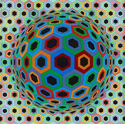 Gemälde Reproduktion von Victor Vasarely 