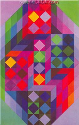 Gemälde Reproduktion von Victor Vasarely Tridum R-R