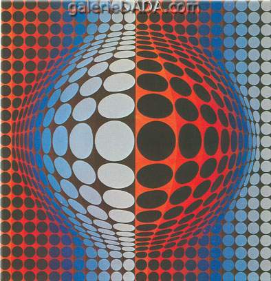 Gemälde Reproduktion von Victor Vasarely Vira-Wa-3