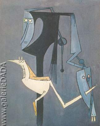 Gemälde Reproduktion von Wifredo Lam Der Vogel