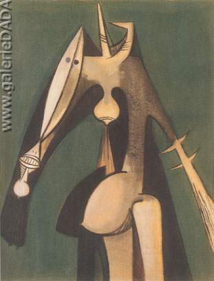 Gemälde Reproduktion von Wifredo Lam Little Moon