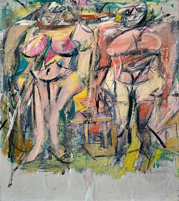 Gemälde Reproduktion von Willem De Kooning Zwei Frauen