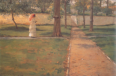 Gemälde Reproduktion von William Merritt Chase Im Brooklyn Navy Yards