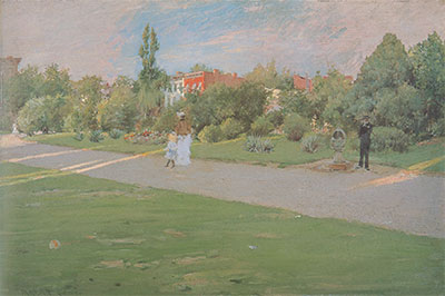 Gemälde Reproduktion von William Merritt Chase Park in Brooklyn