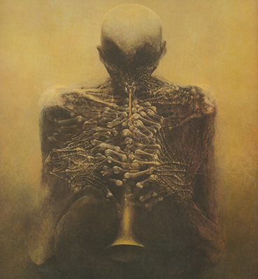 Gemälde Reproduktion von Zdzislaw Beksinski Pipette