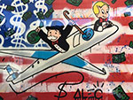 Gemälde Reproduktion von Alec Monopoly Das Flugzeug