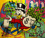 Gemälde Reproduktion von Alec Monopoly Donald Duck