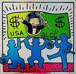 Gemälde Reproduktion von Alec Monopoly Haring