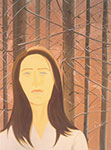 Gemälde Reproduktion von Alex Katz Die Frau im Wald