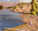 Gemälde Reproduktion von Alfred J. Casson Der Magnewan River