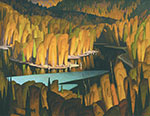 Gemälde Reproduktion von Alfred J. Casson Hohes Wasser