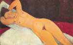 Gemaelde Reproduktion von Amedeo Modigliani, Nackt mit Kette ihre Augen