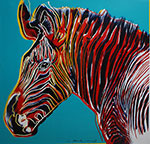 Gemälde Reproduktion von Andy Warhol Zebra