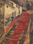 Gemälde Reproduktion von Chaim Soutine Rote Treppe in Cagnes