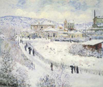 Gemälde Reproduktion von Claude Monet Ansicht von argentineuil, Schnee