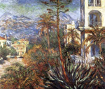 Gemälde Reproduktion von Claude Monet Die Häuser in Bordighera