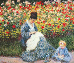 Gemälde Reproduktion von Claude Monet Frau Monet mit Kind