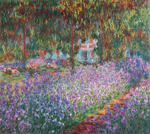 Gemälde Reproduktion von Claude Monet Monet 's Garden, die Spektakel