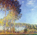 Gemälde Reproduktion von Claude Monet Pappeln auf der Bank des Epte