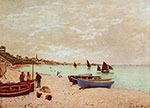 Gemaelde Reproduktion von Claude Monet, The Beach of Saint-Adress