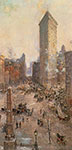 Gemälde Reproduktion von Colin Campbell Cooper Flat Iron Building