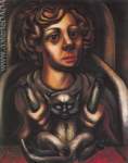 Gemälde Reproduktion von David Alfaro Siqueiros Mujer y gado