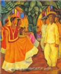 Gemälde Reproduktion von Diego Rivera Tanz in Tehuantepec