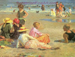 Gemälde Reproduktion von Edward Henry Potthast Der Strand von Manhattan