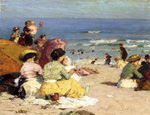 Gemälde Reproduktion von Edward Henry Potthast Strand Szene