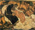 Gemälde Reproduktion von Egon Schiele Der Tod und das Mädchen