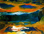 Gemälde Reproduktion von Elmer Bischoff Blaue Wolken