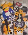 Gemälde Reproduktion von Fernand Leger Mona Lisa mit dem Schlüssel