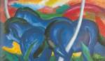 Gemälde Reproduktion von Franz Marc Die großen blauen Pferde