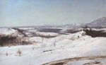 Gemälde Reproduktion von Frederic Edwin Church Blick von Olana im Schnee