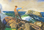 Gemaelde Reproduktion von George Bellows, Der Fischer