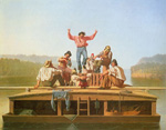 Gemaelde Reproduktion von George Caleb Bingham, The Jolly Flatboaters