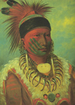 Gemälde Reproduktion von George Catlin White Cloud, Chief Chief des IOWAS