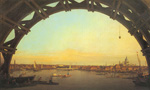 Gemälde Reproduktion von Giovanni Canaletto London: durch den Bogen der Westminster Bridge