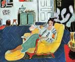 Gemälde Reproduktion von Henri Matisse Young Girl mit Gelben Sofas