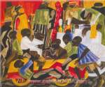 Gemaelde Reproduktion von Jacob Lawrence, Sommer-Straßenszene