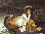 Gemaelde Reproduktion von James Tissot, Women en bateau