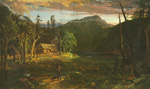 Gemälde Reproduktion von Jasper Francis Cropsey Die Hinterländer von Amerika