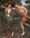 Gemälde Reproduktion von John William Waterhouse Apollo und Daphne