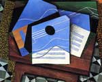 Gemälde Reproduktion von Juan Gris Die gitarre auf dem Tisch