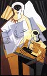 Gemälde Reproduktion von Juan Gris Pierrot 2