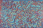 Gemälde Reproduktion von Keith Haring Malerei für Angelika Alinova