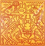 Gemälde Reproduktion von Keith Haring Ohne Titel 1983