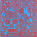 Gemälde Reproduktion von Keith Haring Ohne Titel 1984c