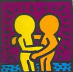 Gemälde Reproduktion von Keith Haring Ohne Titel (4)