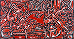 Gemälde Reproduktion von Keith Haring Roter Raum